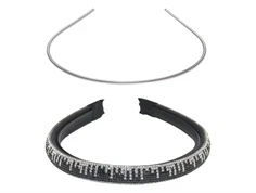 Kids ONLY black glitter/silver metal hårbøjle (2-pack)